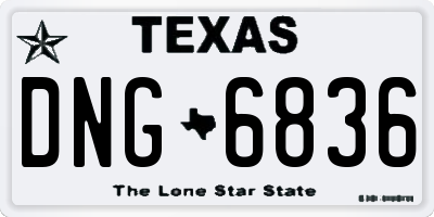TX license plate DNG6836