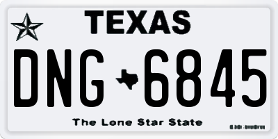 TX license plate DNG6845