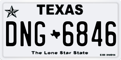 TX license plate DNG6846