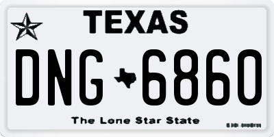 TX license plate DNG6860