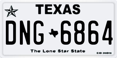 TX license plate DNG6864
