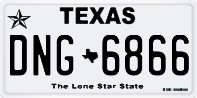 TX license plate DNG6866