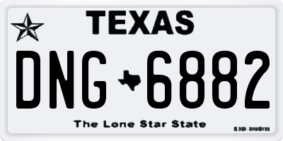 TX license plate DNG6882