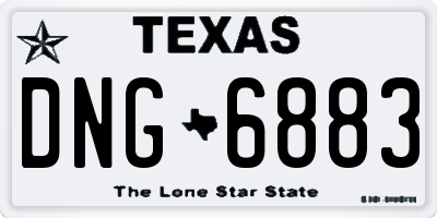 TX license plate DNG6883