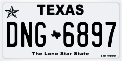 TX license plate DNG6897