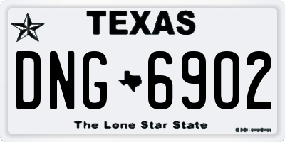TX license plate DNG6902