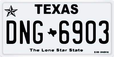 TX license plate DNG6903