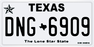 TX license plate DNG6909