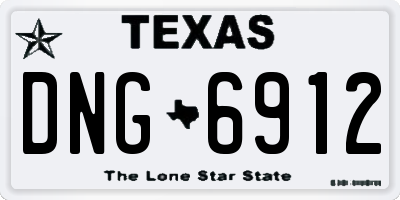 TX license plate DNG6912