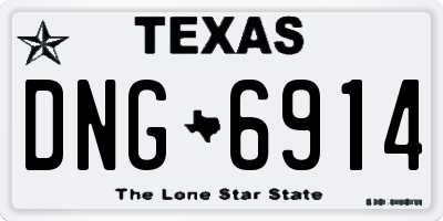 TX license plate DNG6914