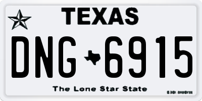 TX license plate DNG6915