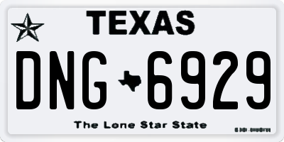 TX license plate DNG6929