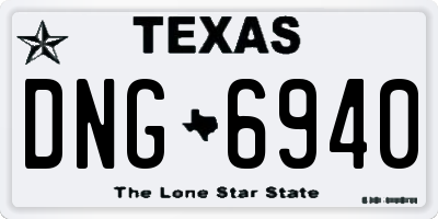 TX license plate DNG6940