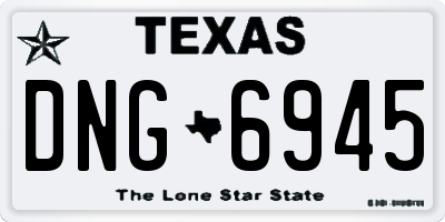 TX license plate DNG6945