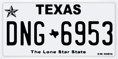 TX license plate DNG6953