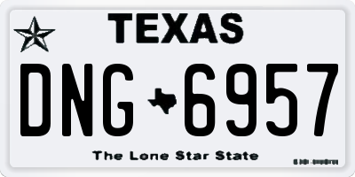TX license plate DNG6957