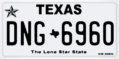 TX license plate DNG6960