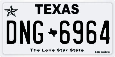 TX license plate DNG6964