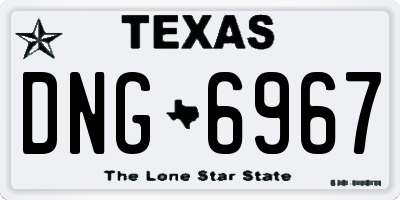 TX license plate DNG6967