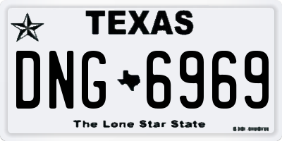 TX license plate DNG6969