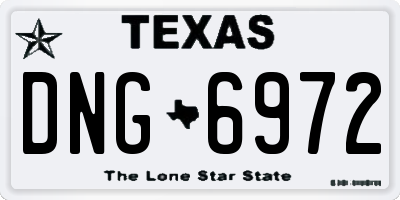 TX license plate DNG6972