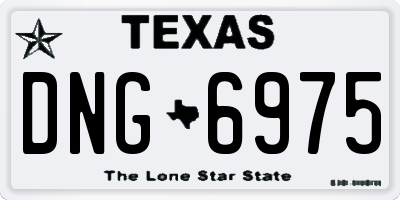 TX license plate DNG6975