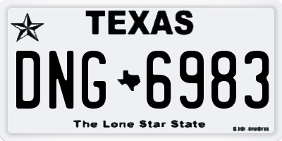 TX license plate DNG6983
