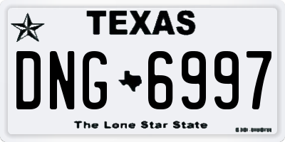 TX license plate DNG6997