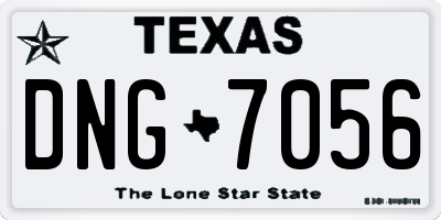 TX license plate DNG7056