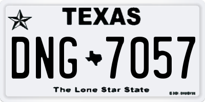 TX license plate DNG7057
