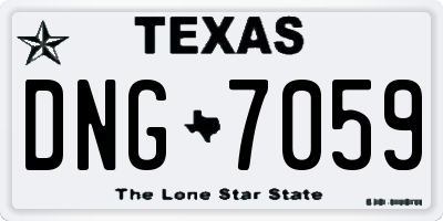 TX license plate DNG7059