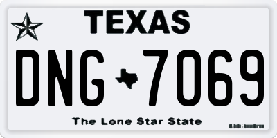 TX license plate DNG7069