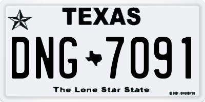 TX license plate DNG7091