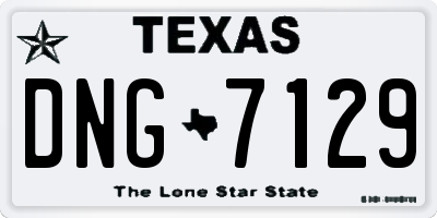 TX license plate DNG7129