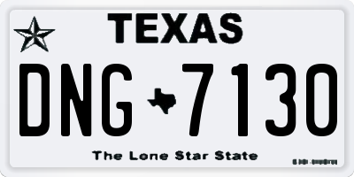 TX license plate DNG7130