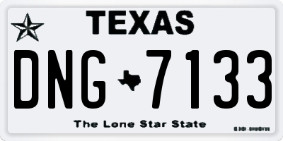 TX license plate DNG7133