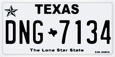 TX license plate DNG7134