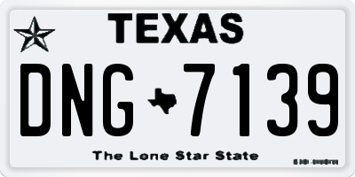 TX license plate DNG7139