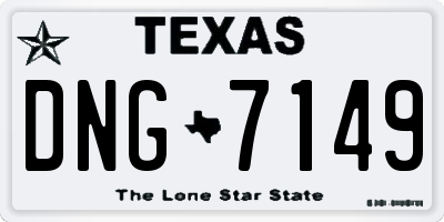 TX license plate DNG7149