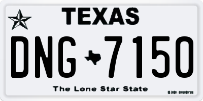 TX license plate DNG7150