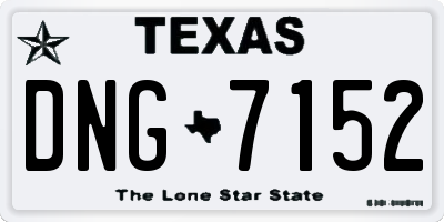 TX license plate DNG7152