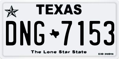 TX license plate DNG7153