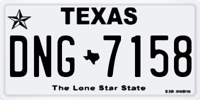 TX license plate DNG7158