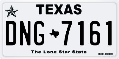 TX license plate DNG7161