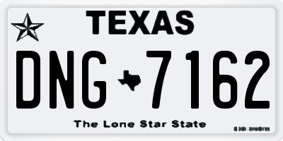 TX license plate DNG7162