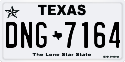 TX license plate DNG7164