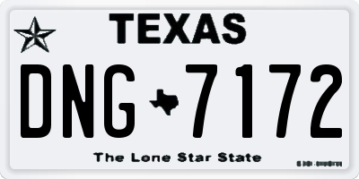 TX license plate DNG7172