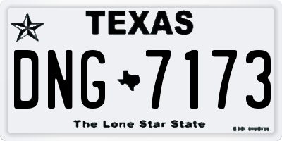 TX license plate DNG7173