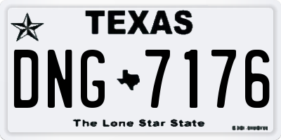 TX license plate DNG7176