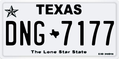 TX license plate DNG7177